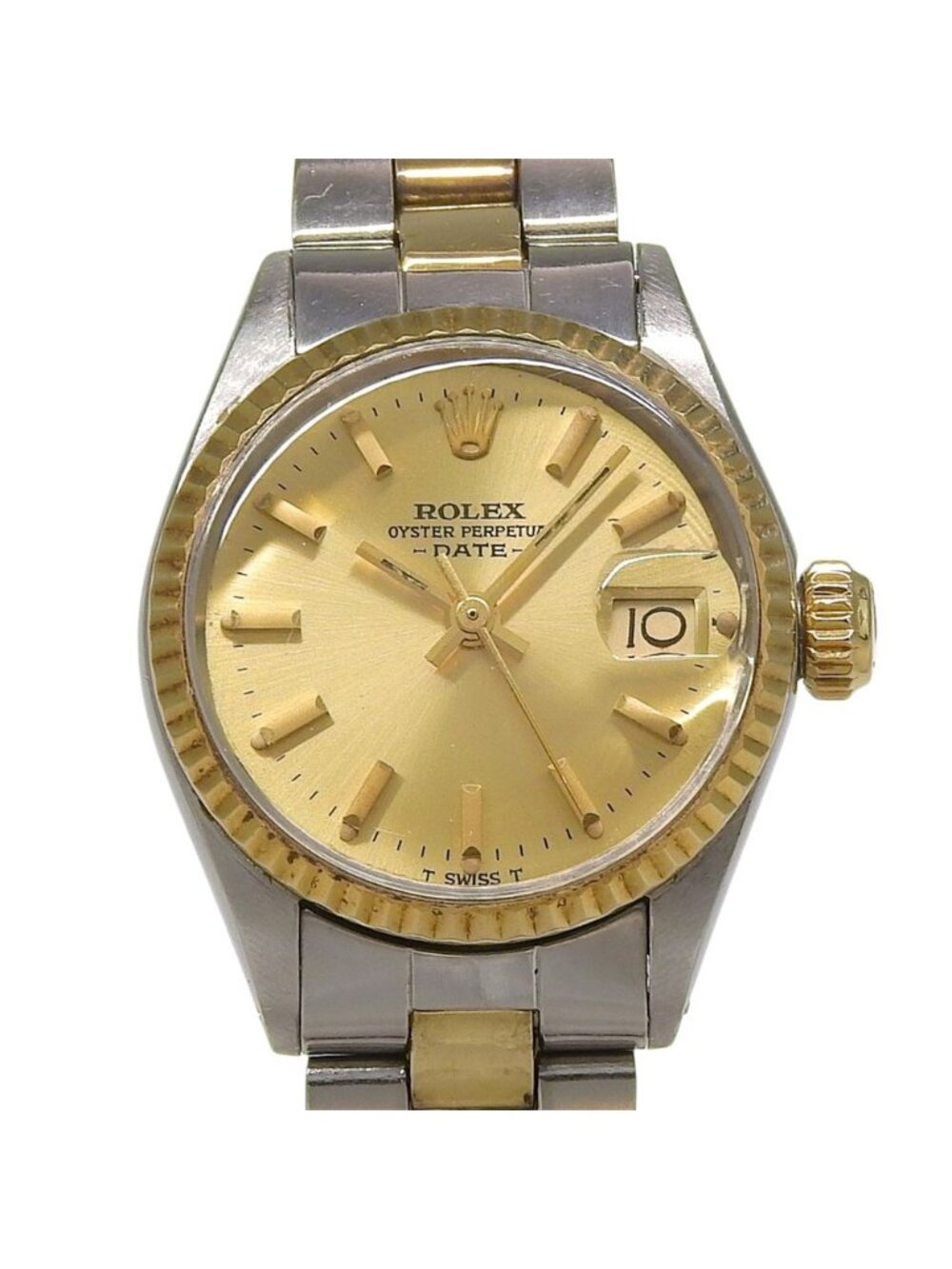 Rolex Oyster Perpetual Date Stainless Steel Gold Automatic Winding Analog